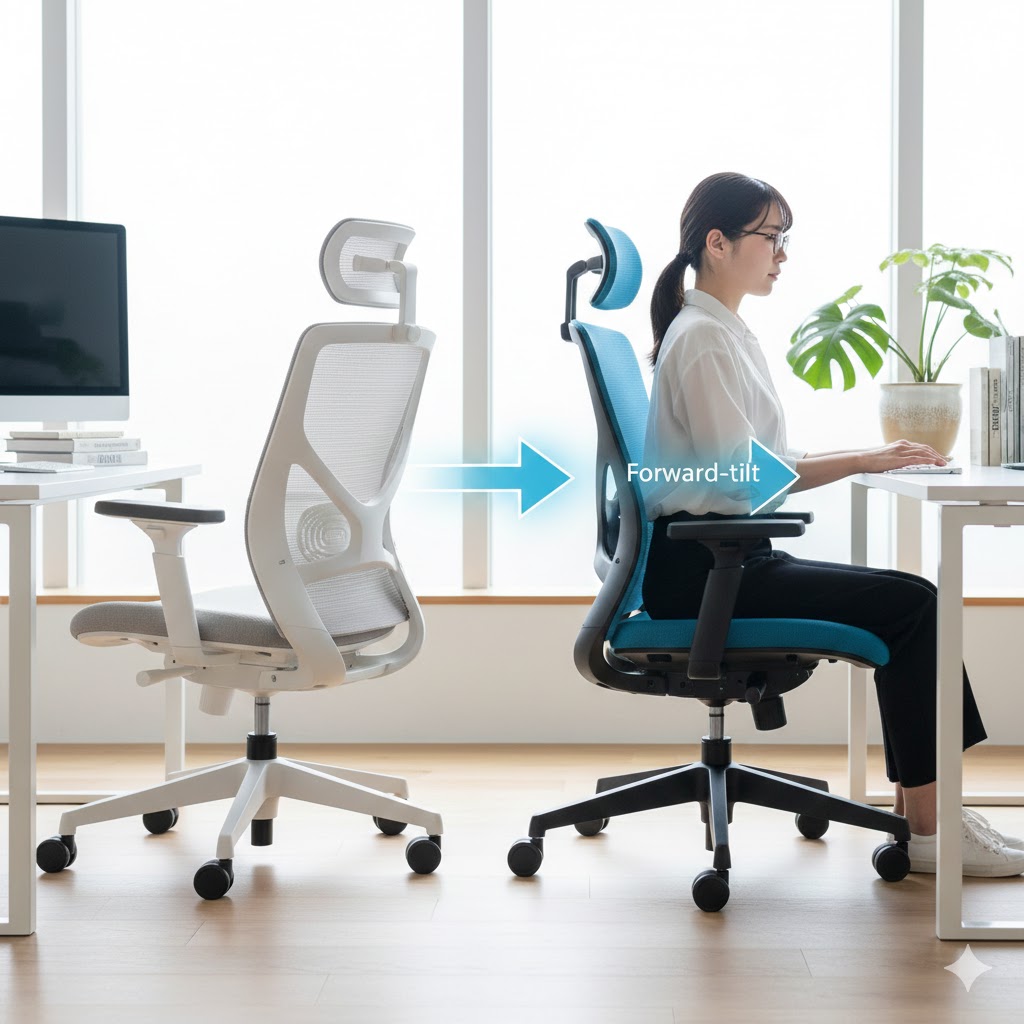 前傾チルト機能の有無と重要性