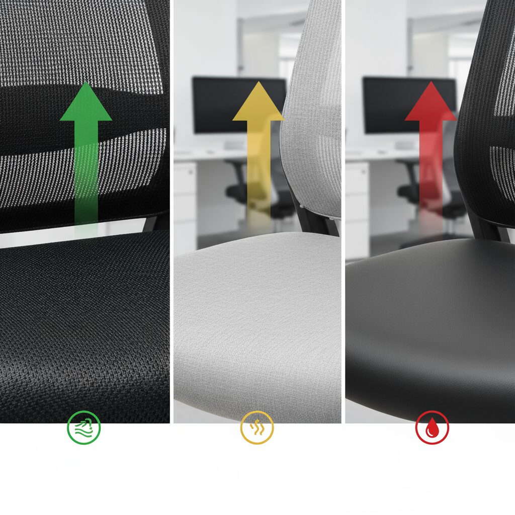 通気性と蒸れやすさの比較