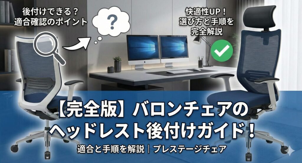 【完全版】バロンチェアのヘッドレスト後付けガイド！適合と手順を解説