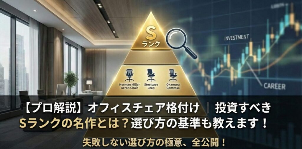 【プロ解説】オフィスチェアの格付け｜投資すべきSランクの名作とは？選び方の基準も教えます！