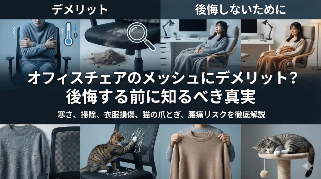 アイキャッチ画像（オフィスチェアのメッシュにデメリット？後悔する前に知るべき真実）