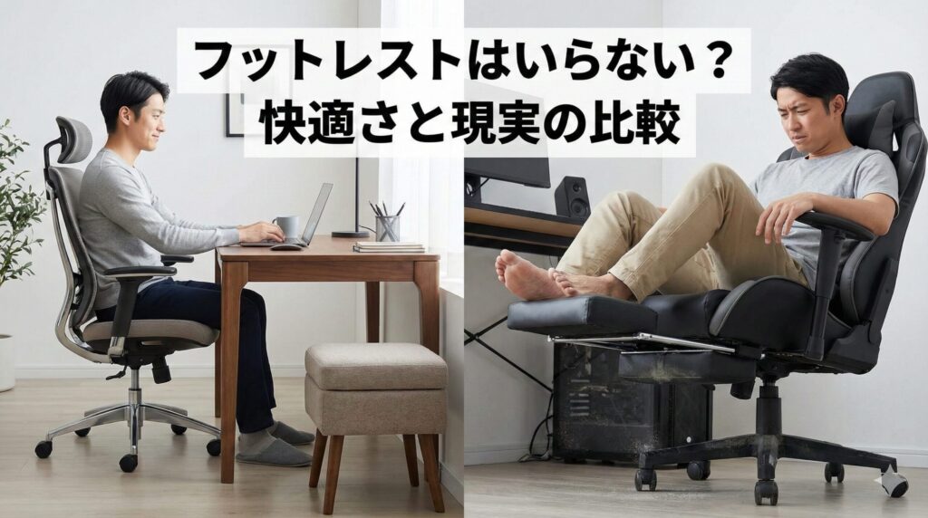 オフィスチェアにフットレストはいらない？代用案と失敗しない選び方