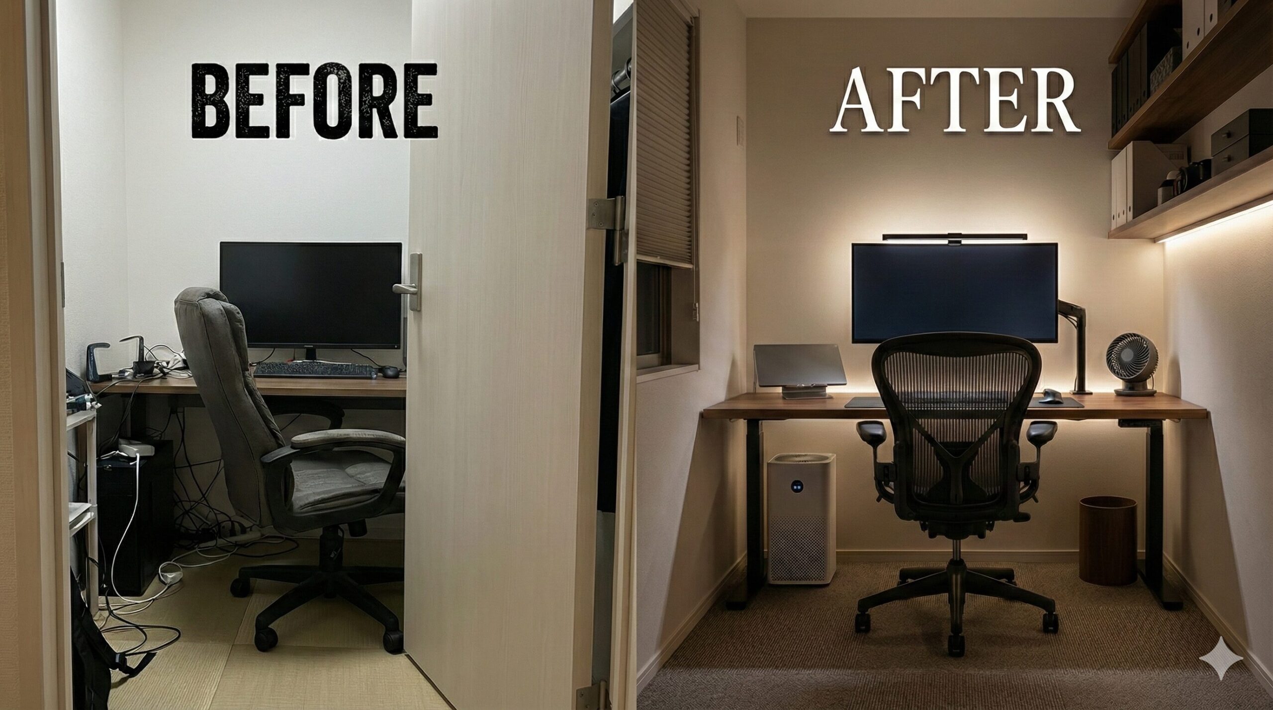 アイキャッチ画像（書斎1.5畳こそ高級チェアを！後悔しないレイアウトと寸法の極意）