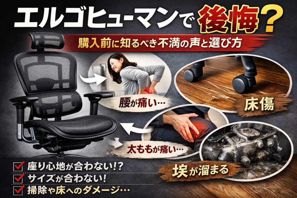アイキャッチ画像（エルゴヒューマンで後悔？購入前に知るべき不満の声と選び方）