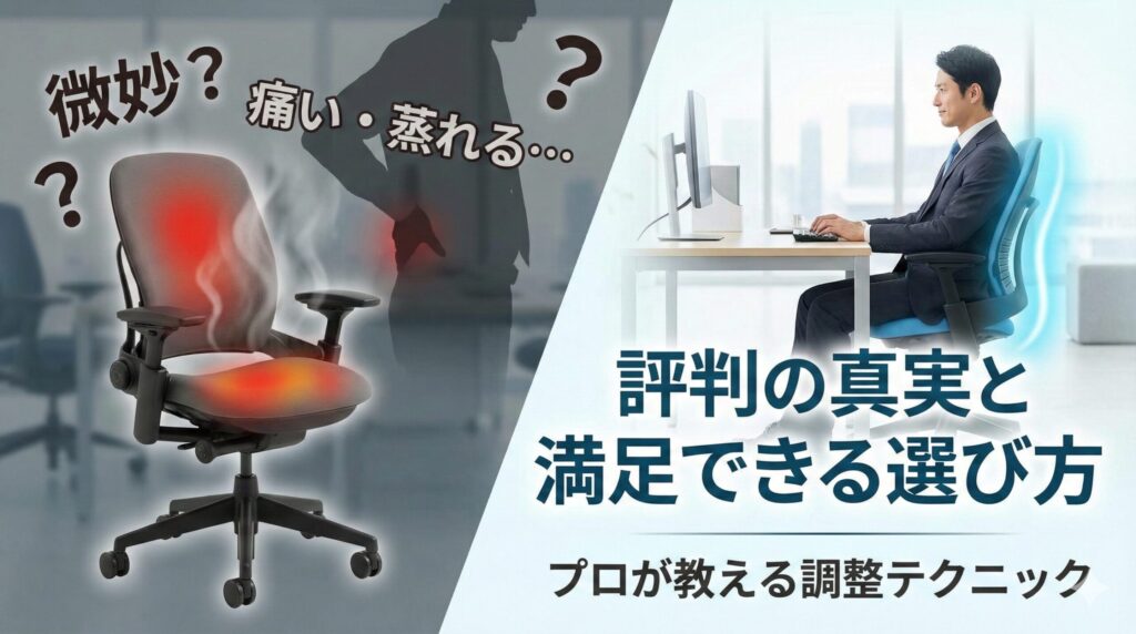アイキャッチ画像（リープチェアは微妙？痛い・蒸れる評判の真実と満足できる選び方）