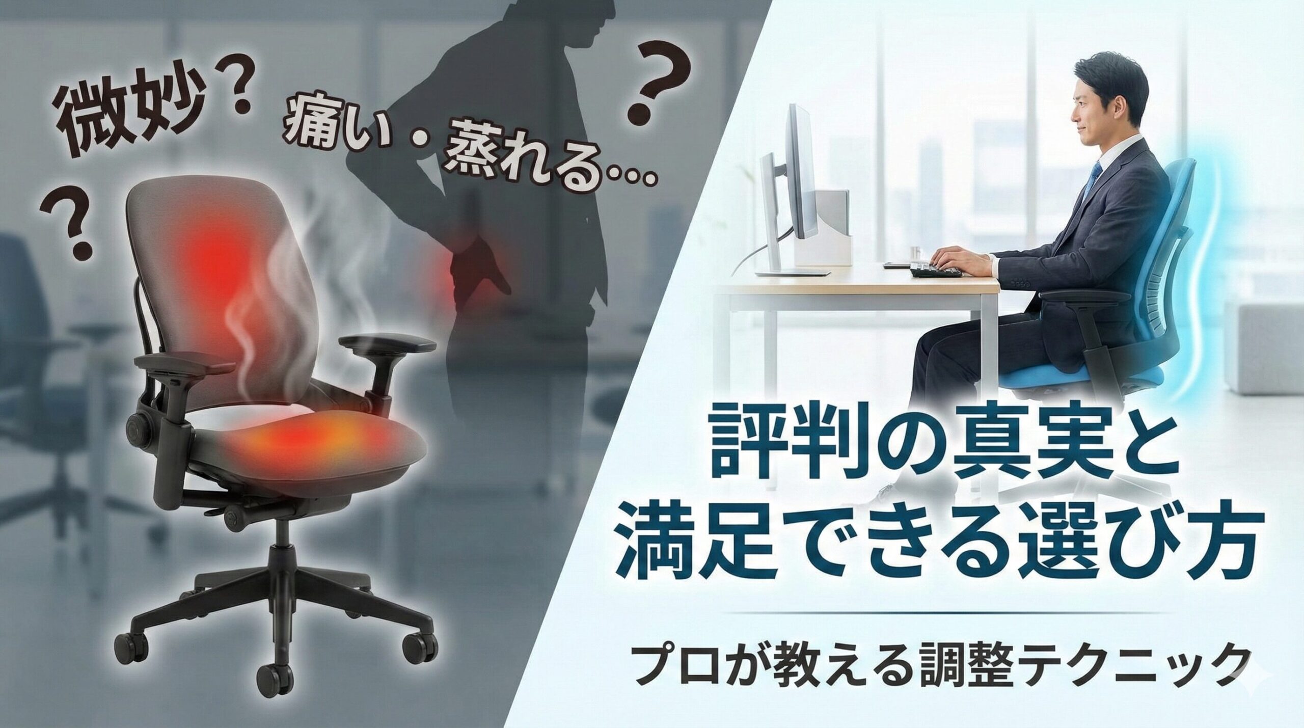 アイキャッチ画像（リープチェアは微妙？痛い・蒸れる評判の真実と満足できる選び方）