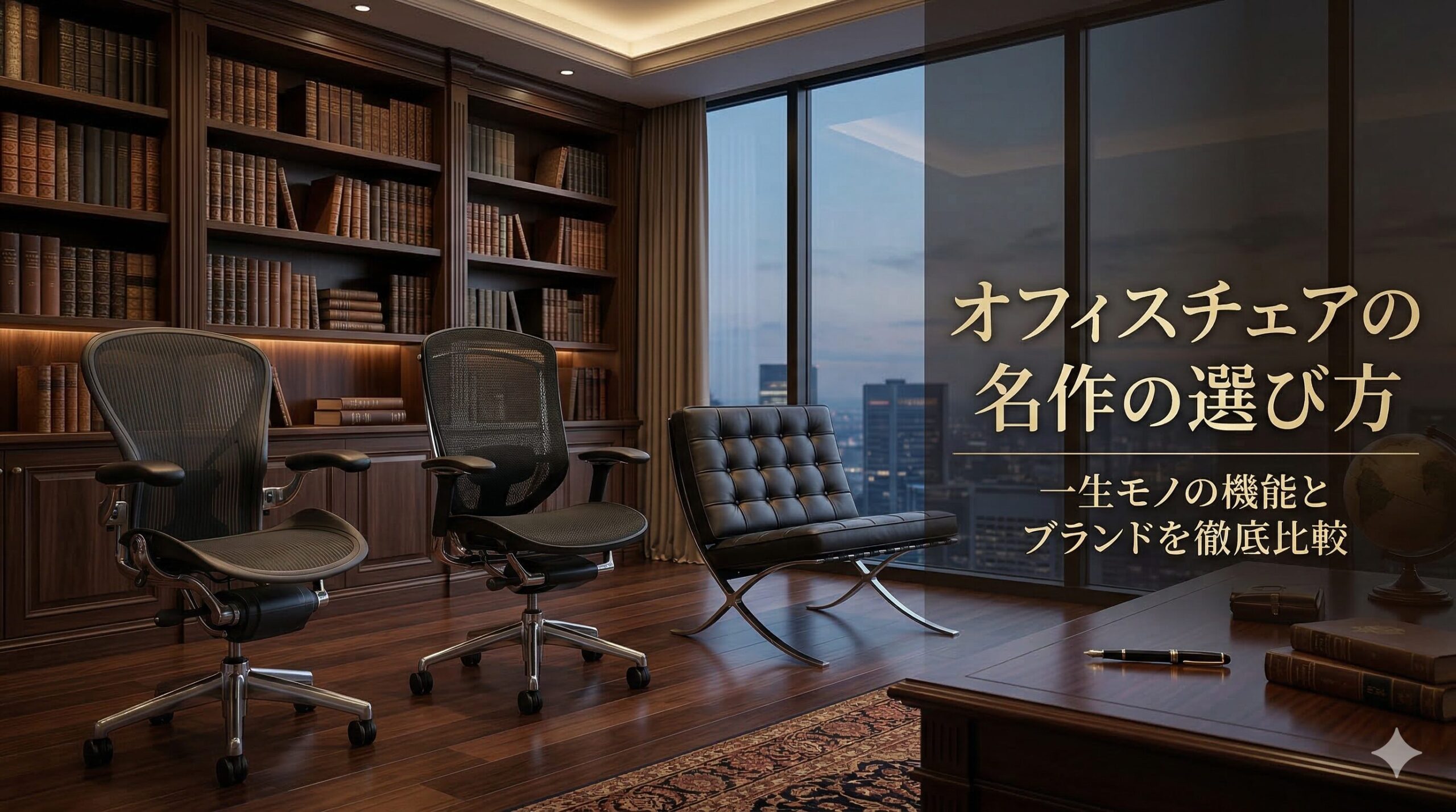 アイキャッチ画像（オフィスチェアの名作の選び方｜一生モノの機能とブランドを徹底比較）