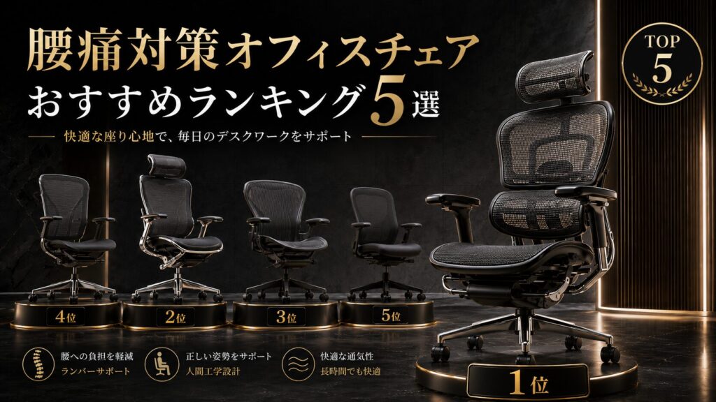 【徹底比較】腰痛対策オフィスチェアおすすめランキング5選