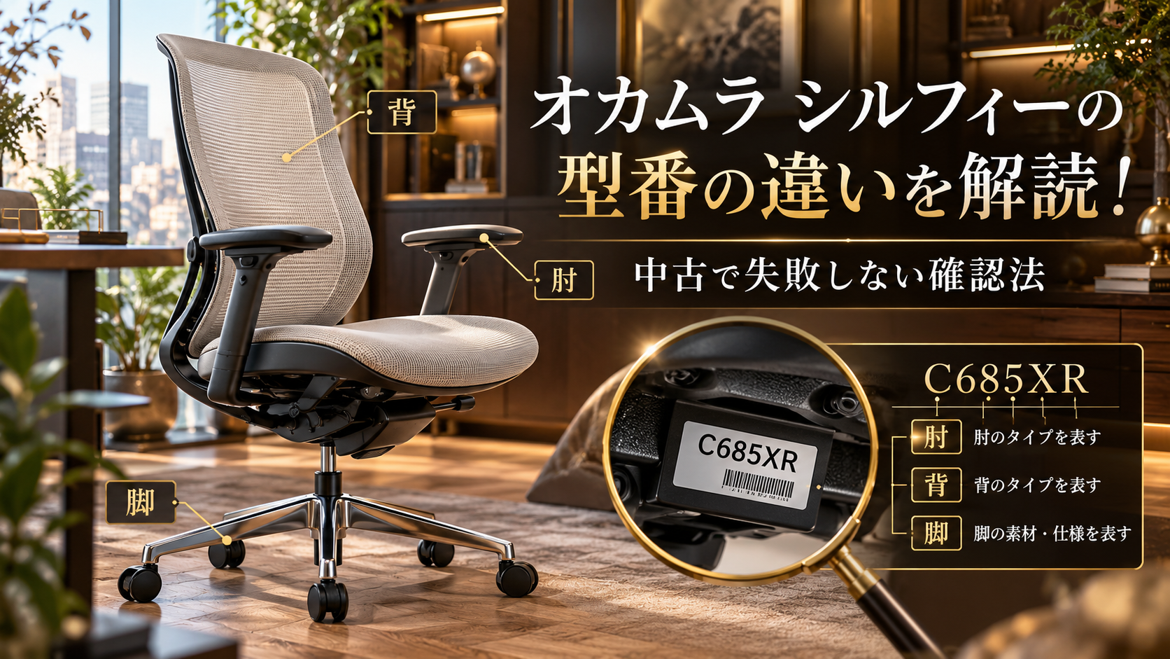 オカムラ シルフィーの型番の違いを解読！中古で失敗しない確認法