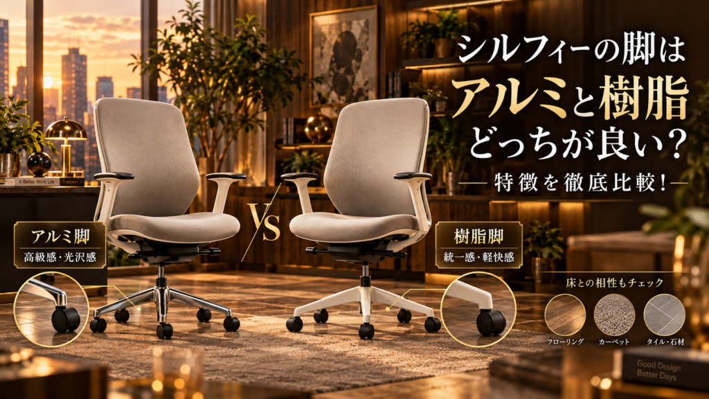 シルフィーの脚はアルミと樹脂どっちが良い？特徴を徹底比較！
